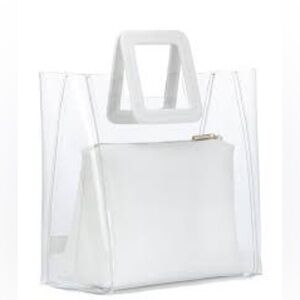 EUC White STAUD Shirley Bag